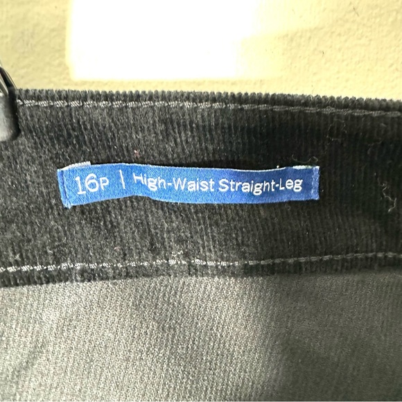 Talbots Flawless 5 Pocket Hi Waist Black Corduroy Straight Leg Pants - Picture 8 of 12